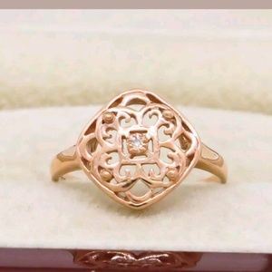 Estate Jewelry - GENUINE DIAMOND FILIGREE 14K ROSE GOLD/925 Estate Jewelry - GENUINE DIAMOND FILIGREE 14K ROSE GOLD/925
